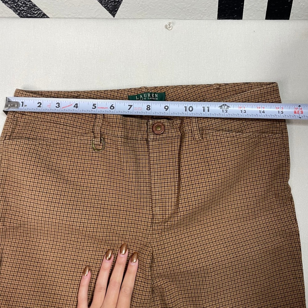 Lauren Ralph Lauren Mens Brown Plaid Dress Pants Trousers - Picture 5 of 8